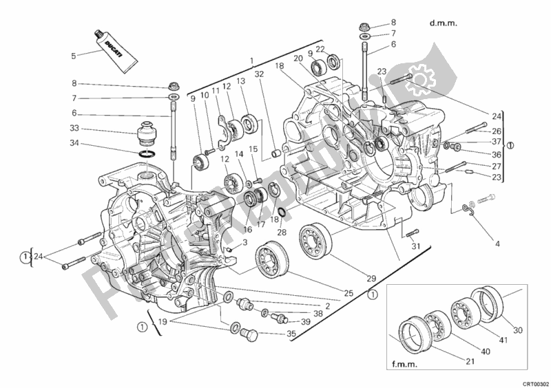 Alle onderdelen voor de Carter van de Ducati Multistrada 620 2006