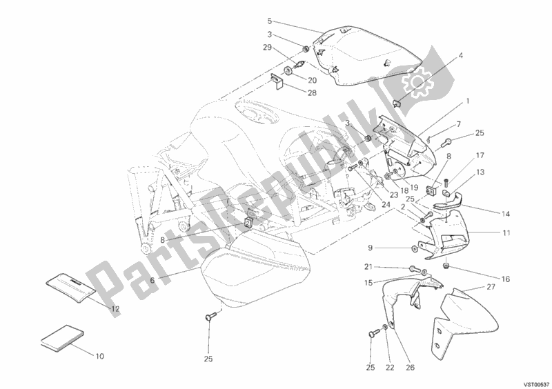 Tutte le parti per il Carenatura del Ducati Multistrada 620 2006