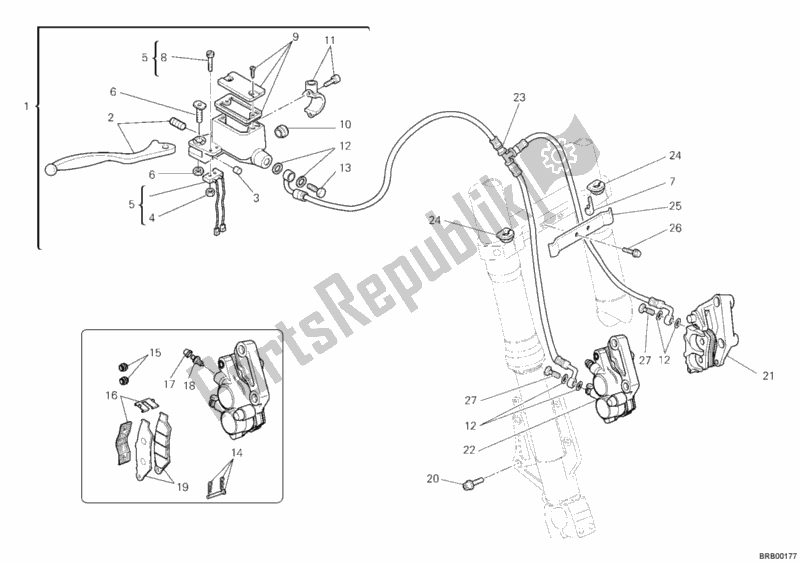 Todas las partes para Sistema De Freno Delantero de Ducati Multistrada 620 2006