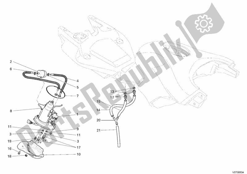 Alle onderdelen voor de Benzine Pomp van de Ducati Multistrada 620 2006