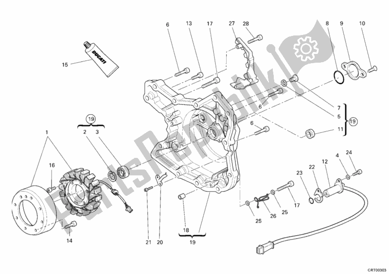 Alle onderdelen voor de Generator Deksel van de Ducati Multistrada 620 2006