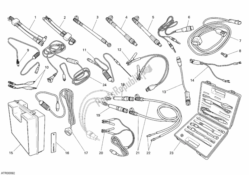 Alle onderdelen voor de Drukcontrole-instrument van de Ducati Multistrada 620 2006