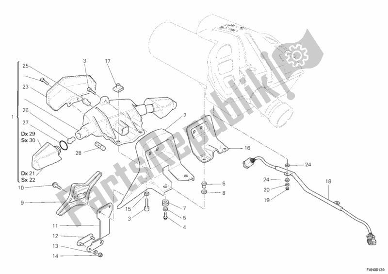 Alle onderdelen voor de Achterlicht van de Ducati Multistrada 620 2006