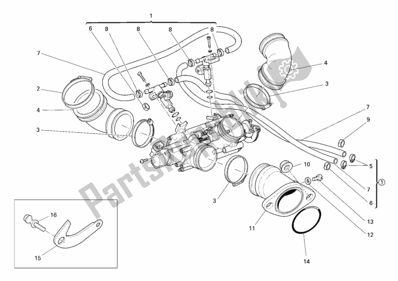 Todas las partes para Cuerpo Del Acelerador de Ducati Multistrada 620 2006