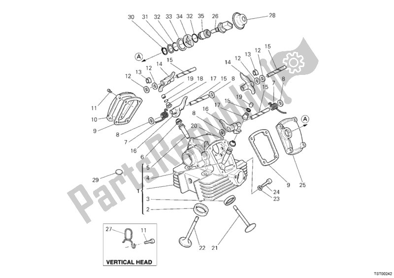 Todas las partes para Culata Vertical de Ducati Multistrada 620 2006