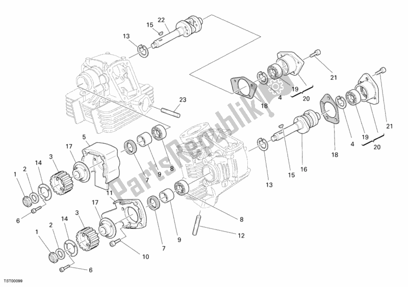 Tutte le parti per il Albero A Camme del Ducati Monster 695 2007