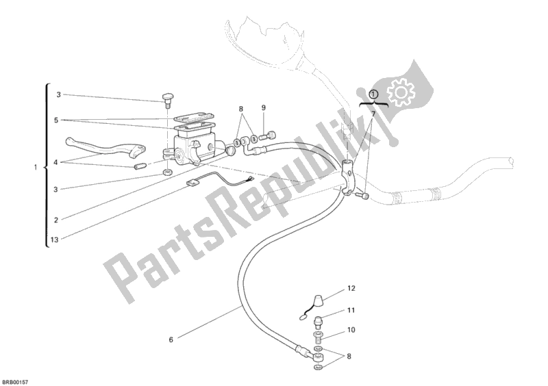 Tutte le parti per il Pompa Frizione del Ducati Monster 695 2007