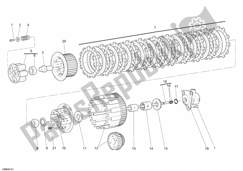 Tutte le parti per il Frizione del Ducati Monster 695 2007