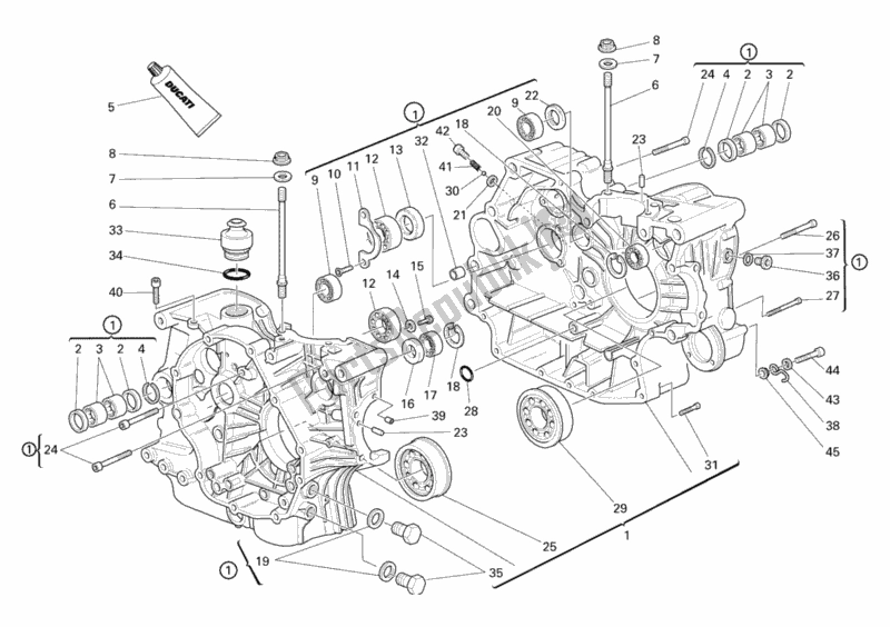 Todas las partes para Caja Del Cigüeñal de Ducati Monster 695 2007