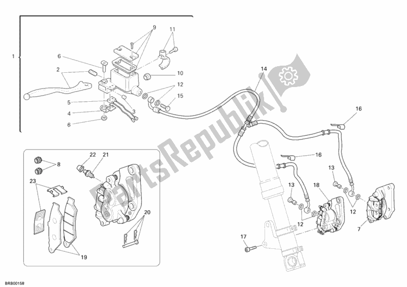 Todas las partes para Sistema De Freno Delantero de Ducati Monster 695 2007