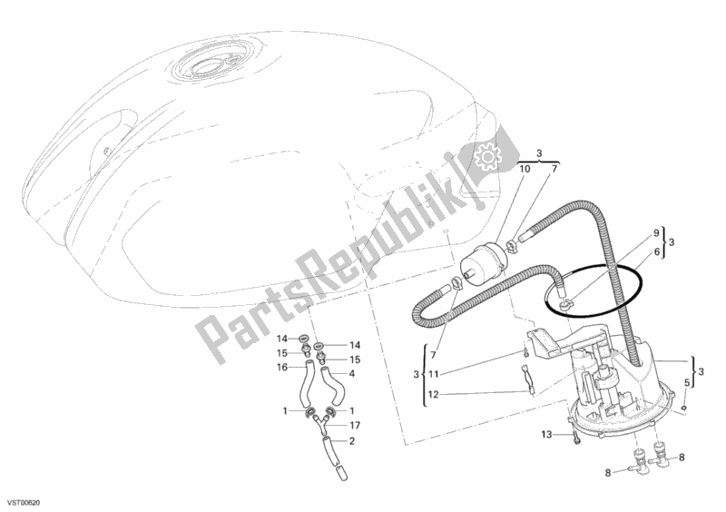 Todas las partes para Bomba De Combustible de Ducati Monster 695 2007
