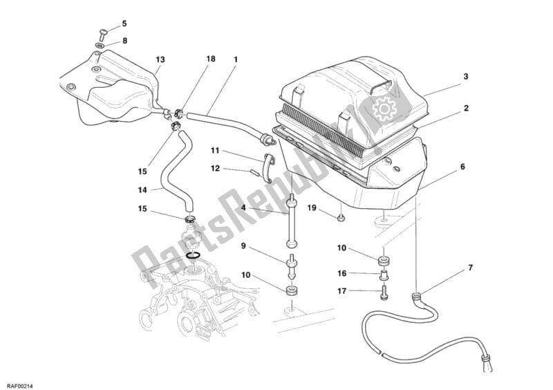 All parts for the Intake of the Ducati Monster 695 2007