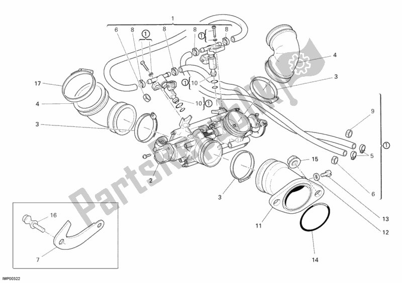 Tutte le parti per il Corpo Farfallato del Ducati Monster 695 2007