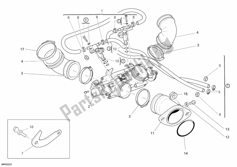 Todas las partes para Cuerpo Del Acelerador de Ducati Monster 695 2007