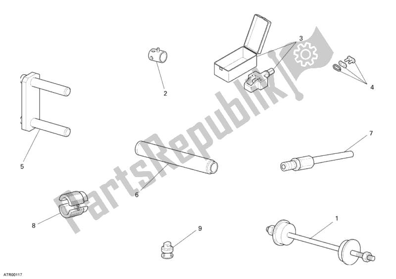All parts for the Workshop Service Tools, Frame of the Ducati Monster 695 2007