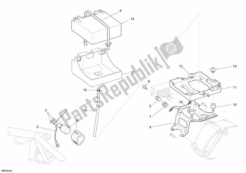 Tutte le parti per il Batteria del Ducati Monster 695 2008