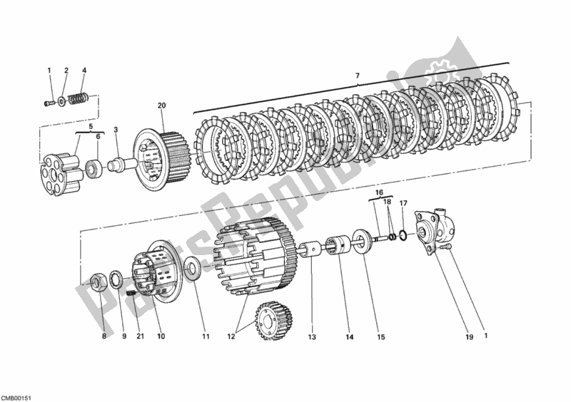 Tutte le parti per il Frizione del Ducati Monster 695 2008