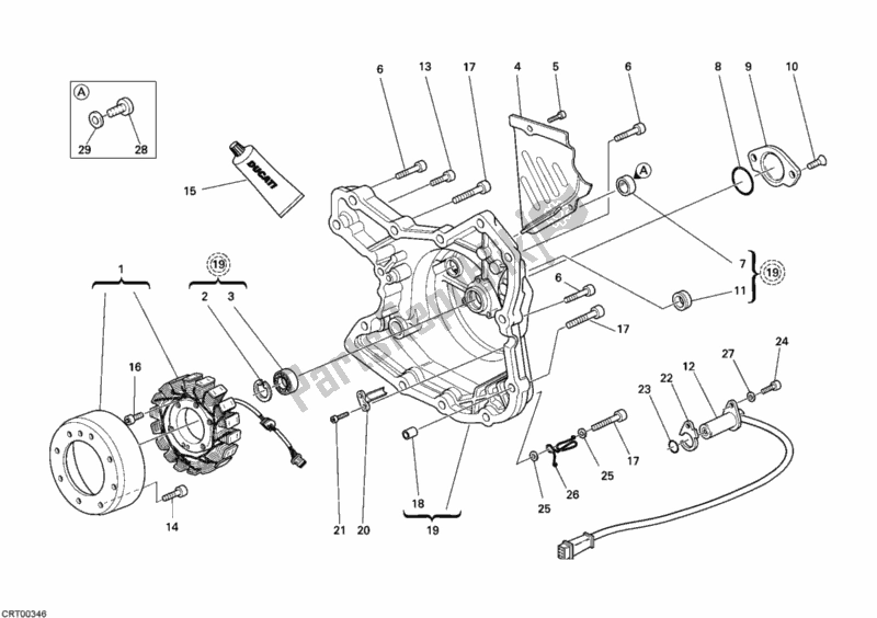 Tutte le parti per il Coperchio Del Generatore del Ducati Monster 695 2008