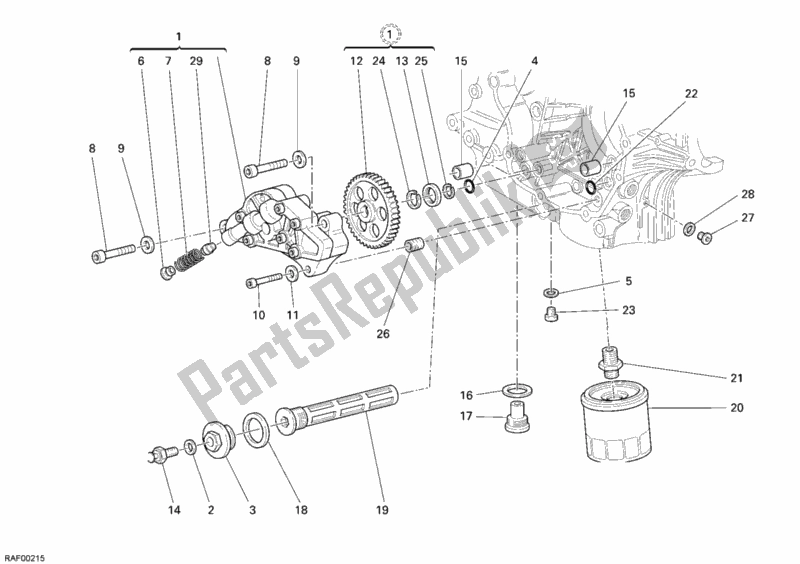 Todas las partes para Bomba De Aceite - Filtro de Ducati Monster 695 2008