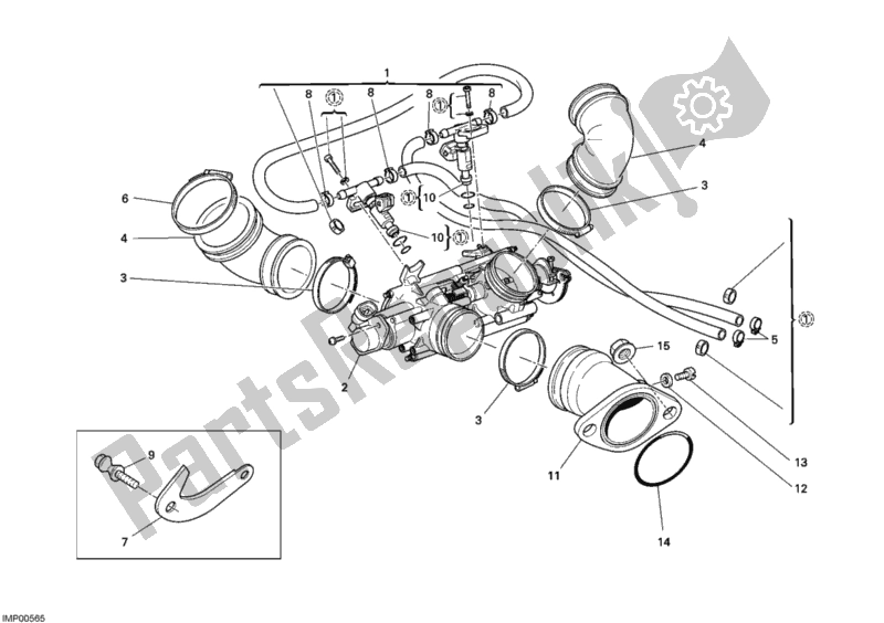 Tutte le parti per il Corpo Farfallato del Ducati Monster 695 2008