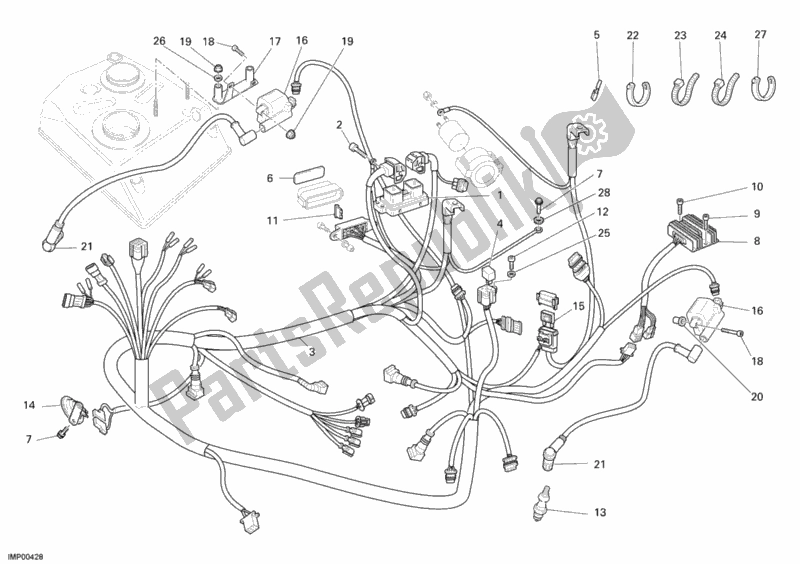 Toutes les pièces pour le Faisceau De Câblage du Ducati Monster 695 2008