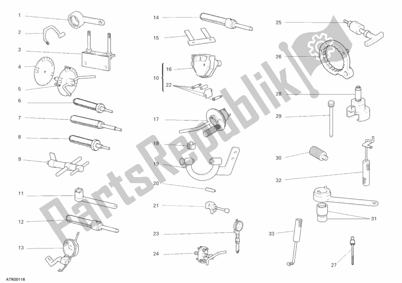 Tutte le parti per il Attrezzi Di Servizio Dell'officina, Motore del Ducati Monster 695 2008