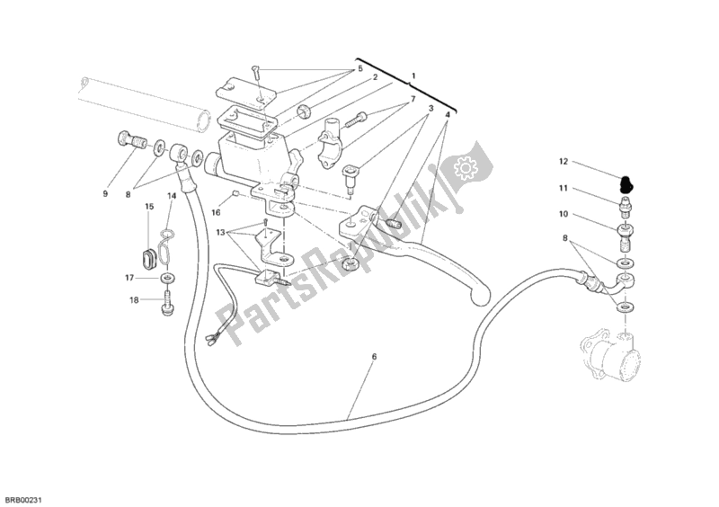 Todas las partes para Cilindro Maestro Del Embrague de Ducati Monster 696 2008