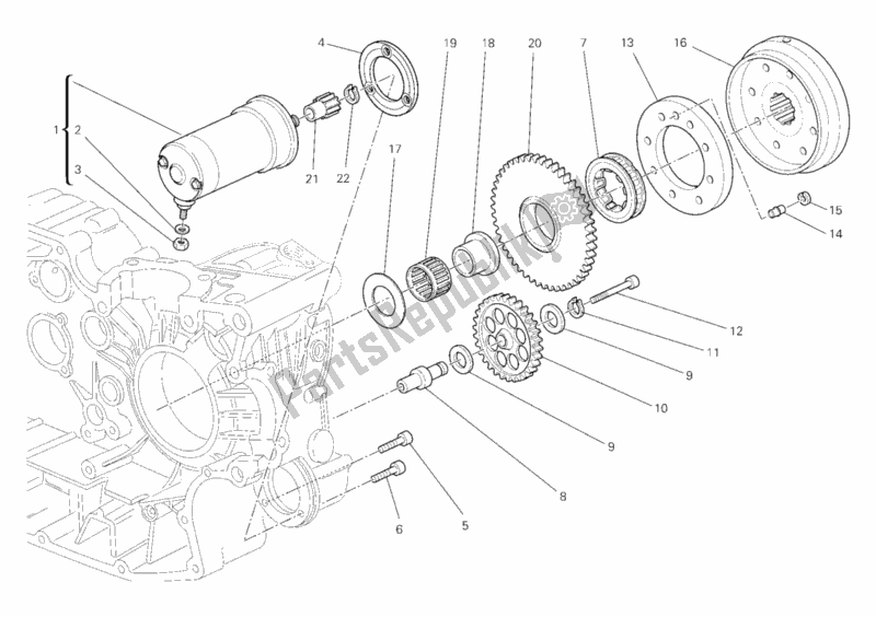 Alle onderdelen voor de Start De Motor van de Ducati Monster 696 2008