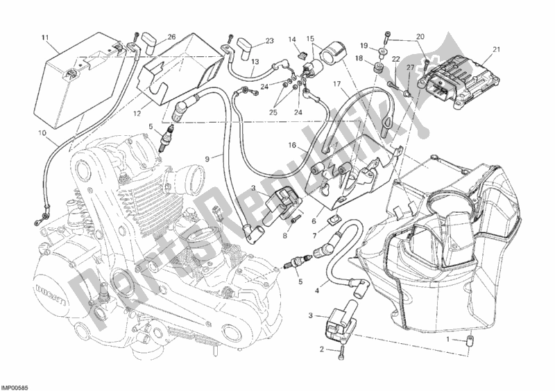 Alle onderdelen voor de Accu van de Ducati Monster 696 2009