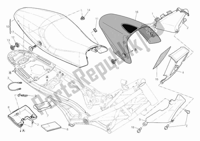Todas las partes para Asiento de Ducati Monster 696 2009