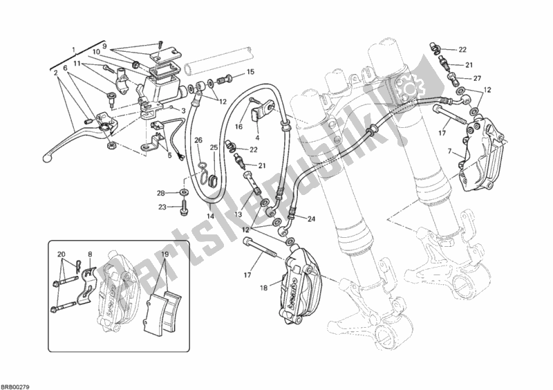 Toutes les pièces pour le Système De Freinage Avant du Ducati Monster 696 2010