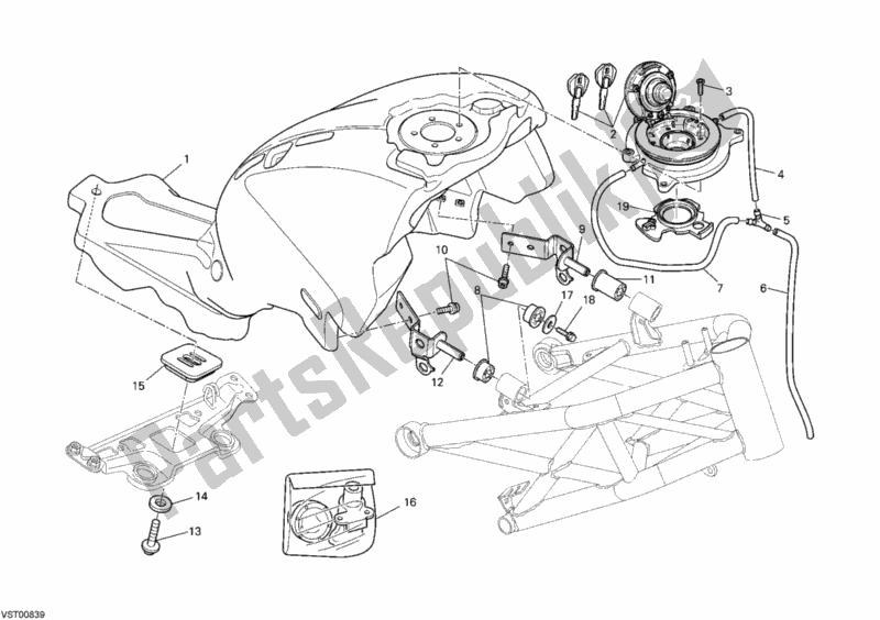 Wszystkie części do Zbiornik Paliwa Ducati Monster 696 2010