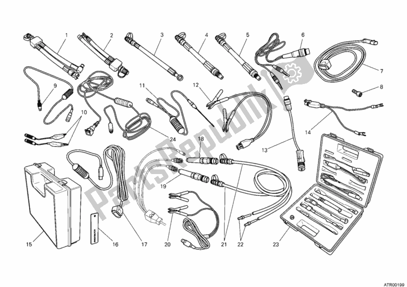 Alle onderdelen voor de Drukcontrole-instrument van de Ducati Monster 696 2010