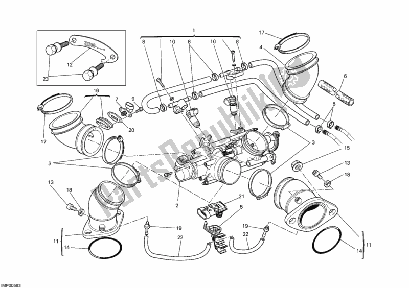 Todas las partes para Cuerpo Del Acelerador de Ducati Monster 696 2010