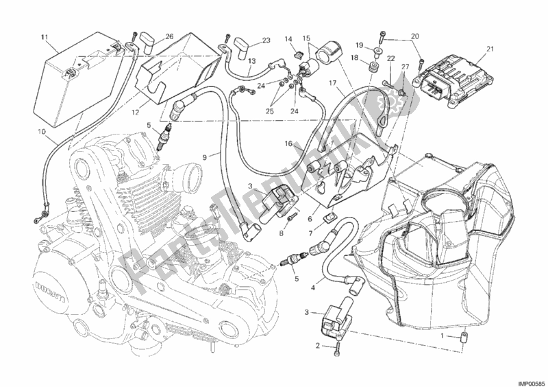 Tutte le parti per il Batteria del Ducati Monster 696 2011