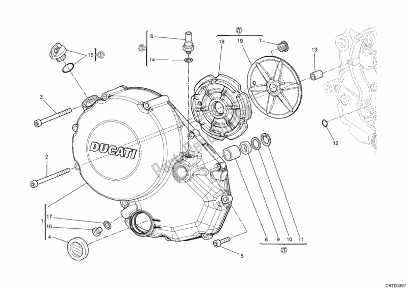 Tutte le parti per il Coperchio Frizione del Ducati Monster 696 2011