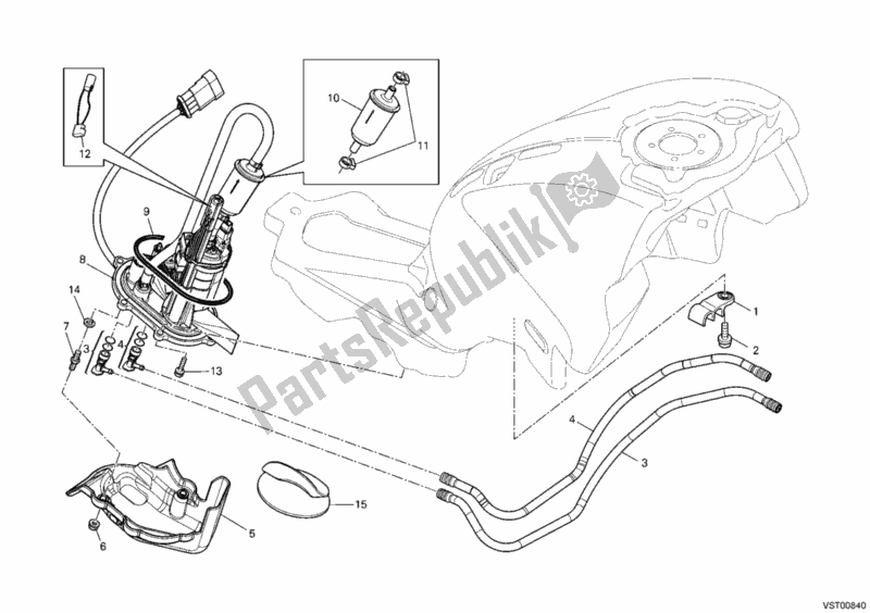 Tutte le parti per il Pompa Di Benzina del Ducati Monster 696 2011