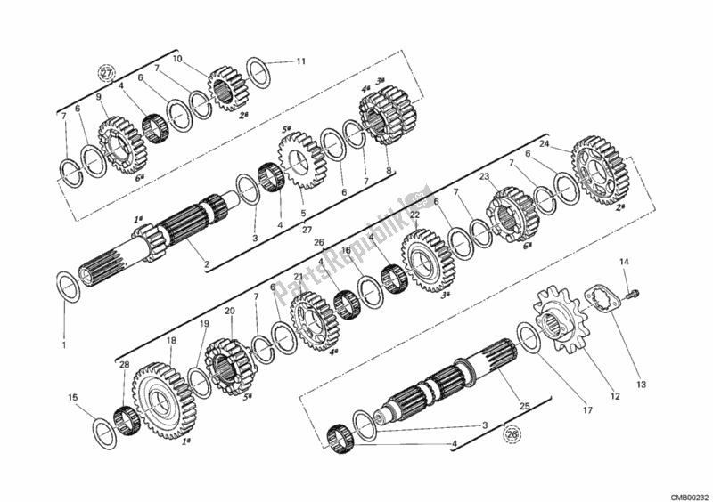 Tutte le parti per il Riduttore del Ducati Monster 696 2011