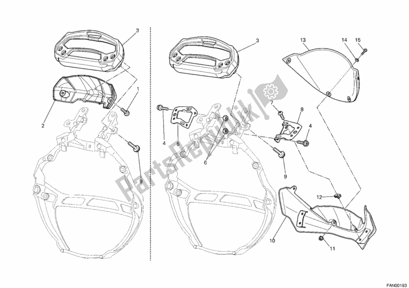 Tutte le parti per il Metro del Ducati Monster 696 2011