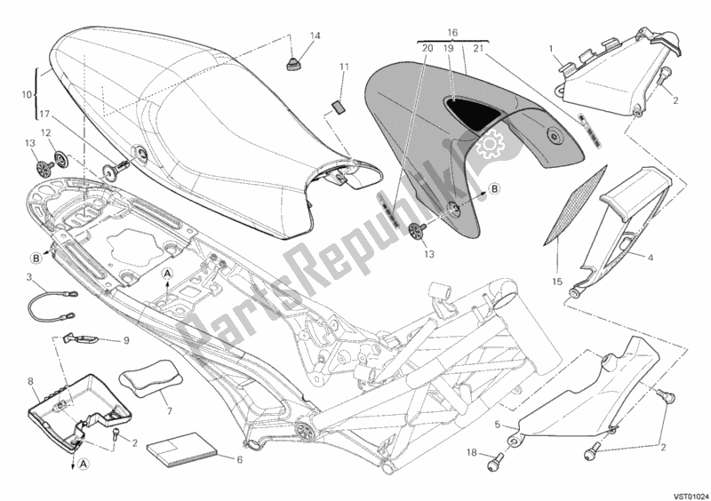 Tutte le parti per il Posto A Sedere del Ducati Monster 696 2011