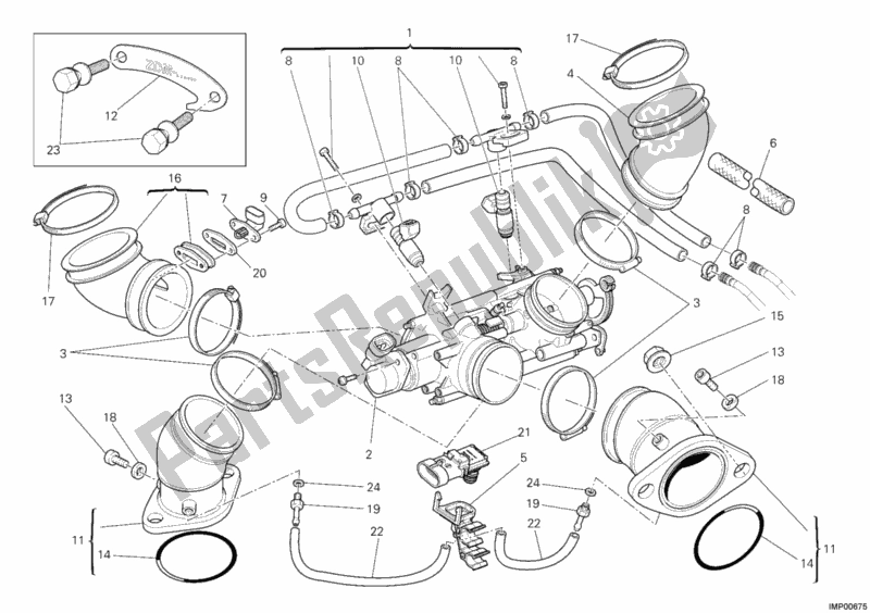 Tutte le parti per il Corpo Farfallato del Ducati Monster 696 2011