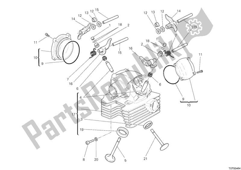 Wszystkie części do Pionowa G? Owica Cylindra Ducati Monster 696 2011