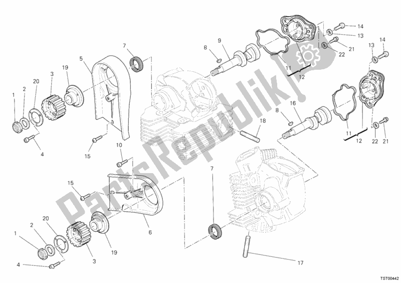 Todas las partes para árbol De Levas de Ducati Monster 696 2012