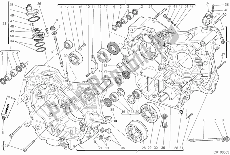 Todas las partes para Caja Del Cigüeñal de Ducati Monster 696 2012