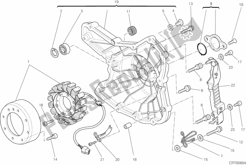 Todas as partes de Gerador do Ducati Monster 696 2012