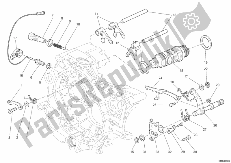 Todas las partes para Shift Cam - Horquilla de Ducati Monster 696 2012