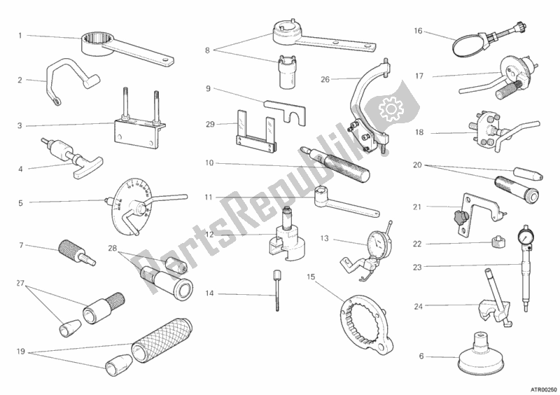 Todas as partes de Ferramentas De Serviço De Oficina, Motor do Ducati Monster 696 2012