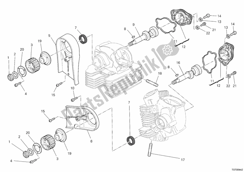 Todas las partes para árbol De Levas de Ducati Monster 696 2013