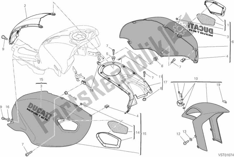 Todas las partes para Mercado de Ducati Monster 696 2013