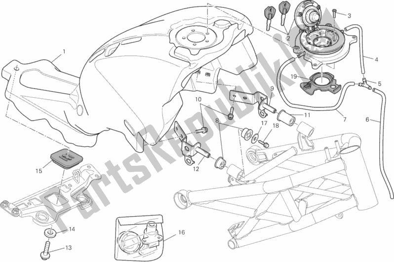 Tutte le parti per il Serbatoio Di Carburante del Ducati Monster 696 2013